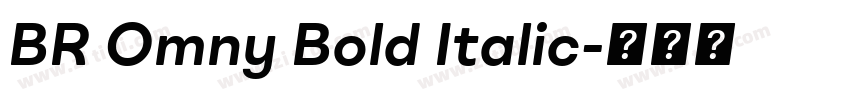 BR Omny Bold Italic字体转换